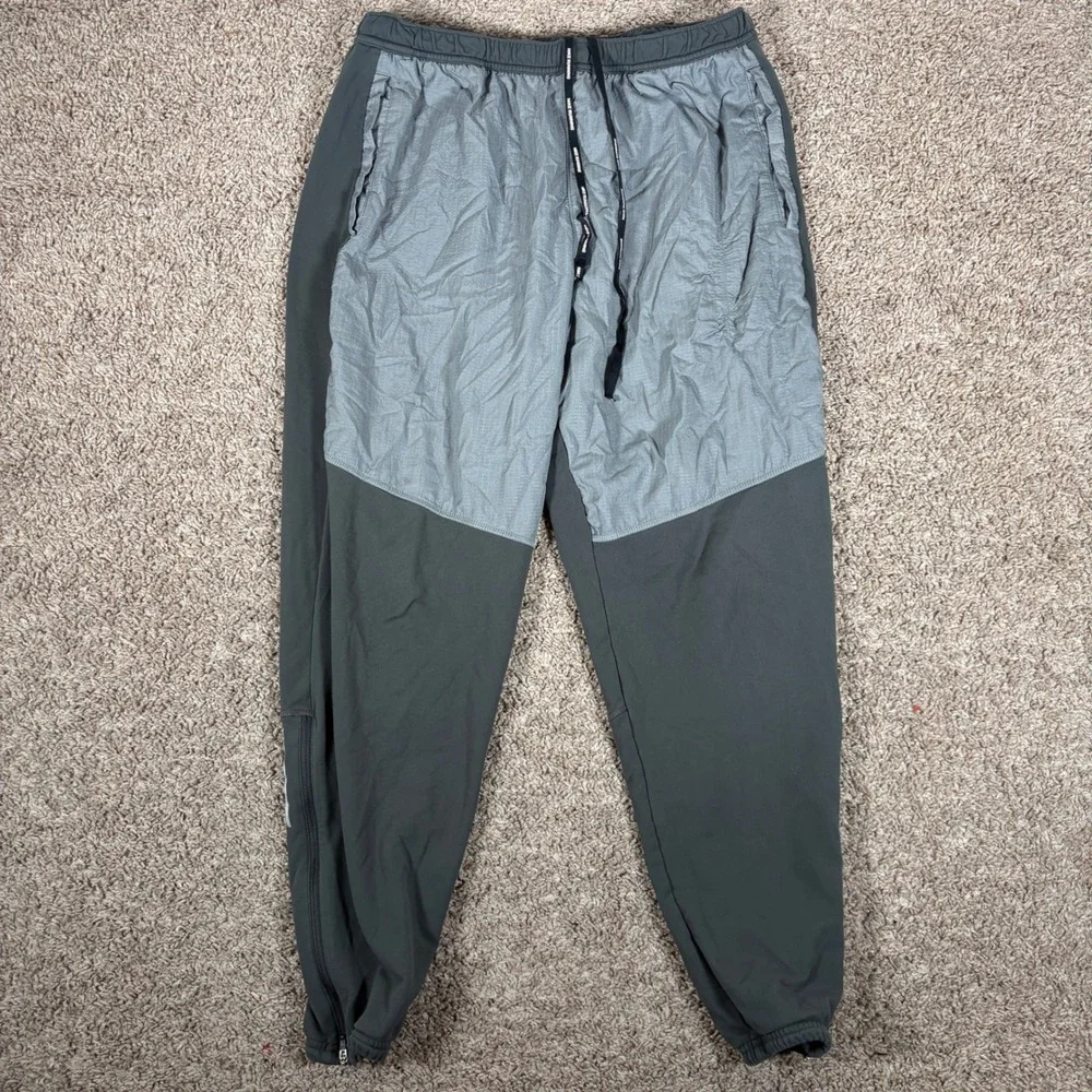 Nike Running Phenomenon Joggers Mens L Grey Colorblock Track Pants CU5518-084
